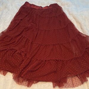 Princess Highway Elegant rust Layered Skirt